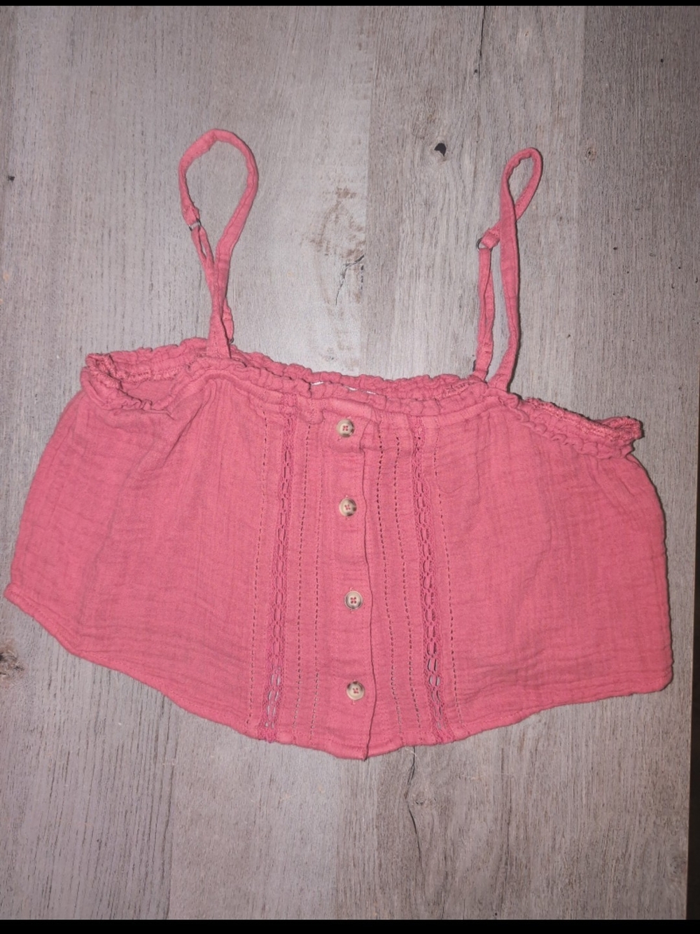 Women XS- Abercrombie & Fitch cropped tank with buttons on front